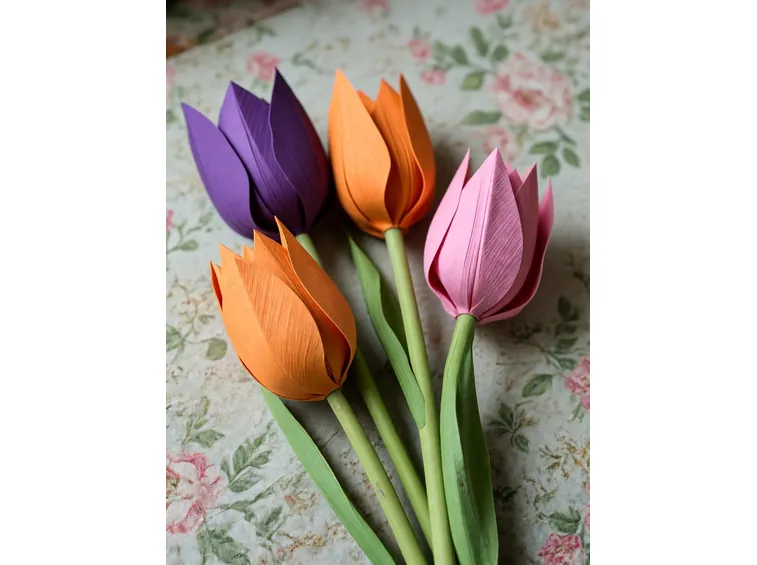 Tulipani fiori facili origami