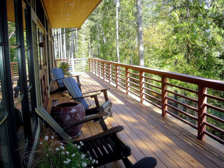 copertura balcone in legno